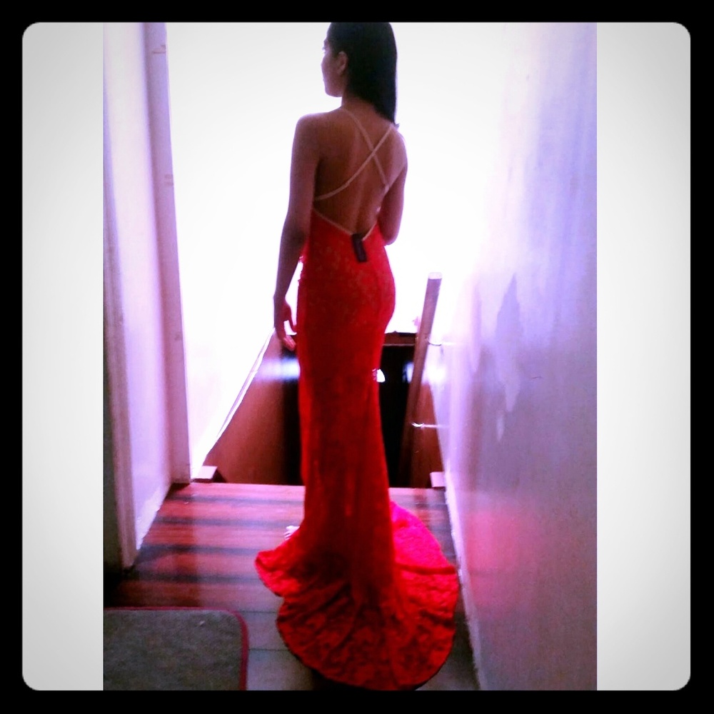 Red gown